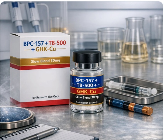 BPC-157 + TB-500 + GHK-Cu (Glow Blend 30mg) for sale