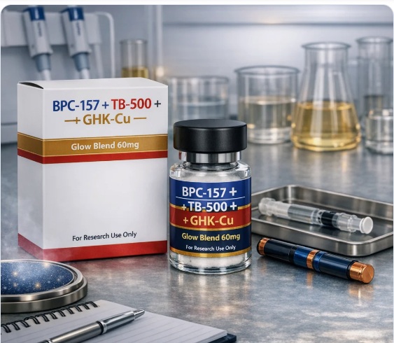 BPC-157 + TB-500 + GHK-Cu (Glow Blend 60mg) for sale
